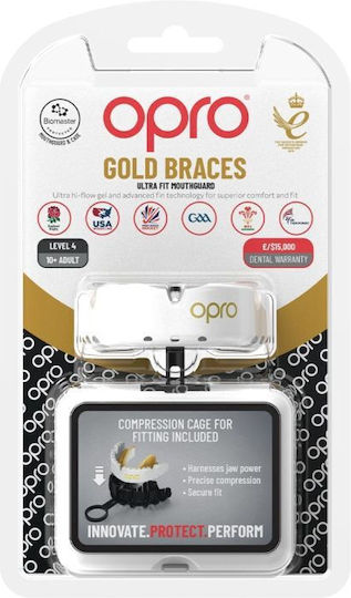Μασέλα Opro Gold Σιδεράκια White Gold