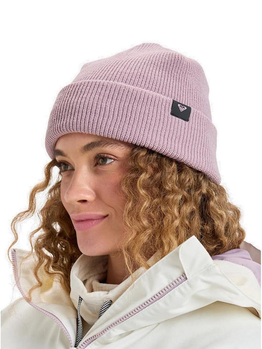 Folker Beanie Γυναικείος Σκούφος με Rib Πλέξη σε Μωβ χρώμα