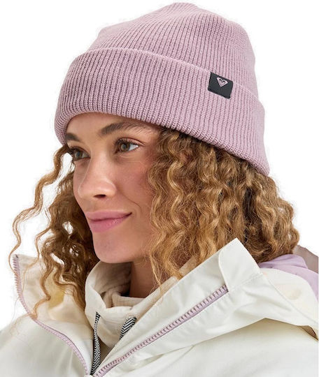 Folker Beanie Beanie with Rib Knit in Purple color