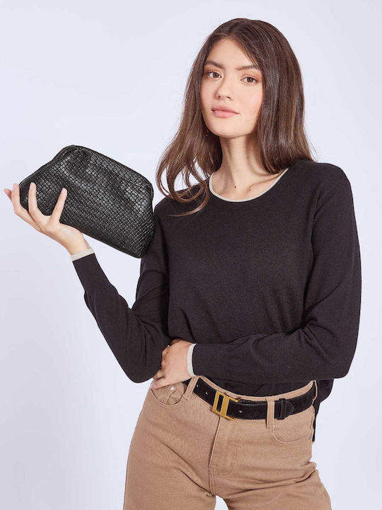 Celestino Women's Clutch Bag Embossed Black