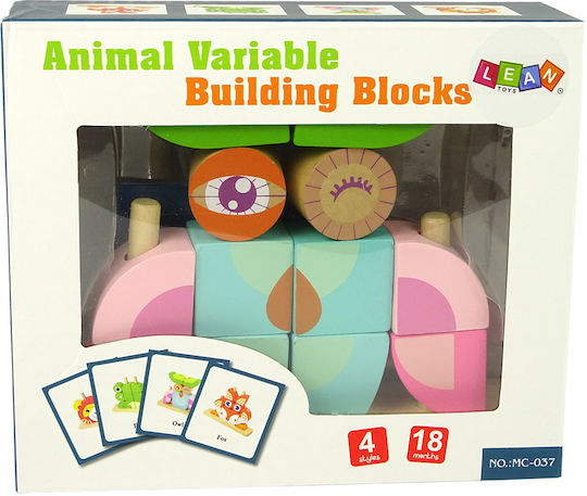 Lean Toys Jucărie de Stivuire din Lemn pentru 18++ Luni
