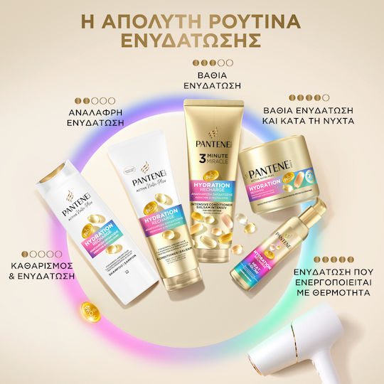 Pantene Σαμπουάν Pantene Pro-V Moisture Recharge 625ml Θρέψη για Κανονικά και Ξηρά Μαλλιά