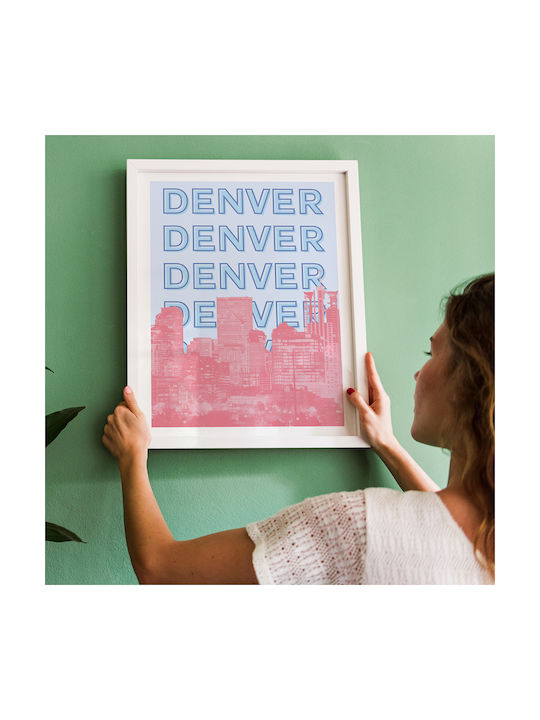 Poster Denver Pop Art Pst25519 21cm X 30cm Λευκό Κάδρο Pvc