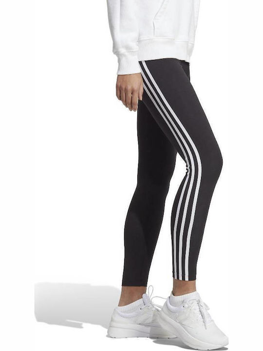 Icons 3-Stripes Running Γυναικείο Cropped Κολάν Μαύρο