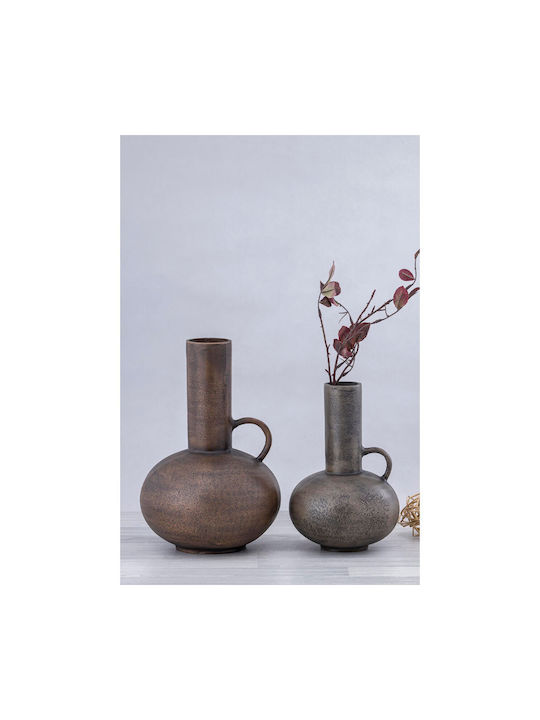 InTheBox Decorative Vase Steel Shine Gray 18x18x27cm