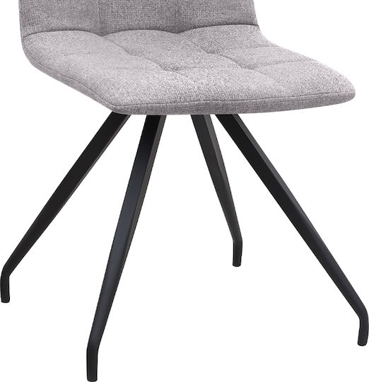 Bianca Dining Room Fabric Chair Beige - Black 43x56x84cm