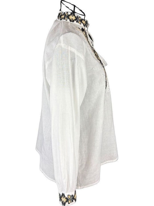 Kinderhemd Langarm White/cream
