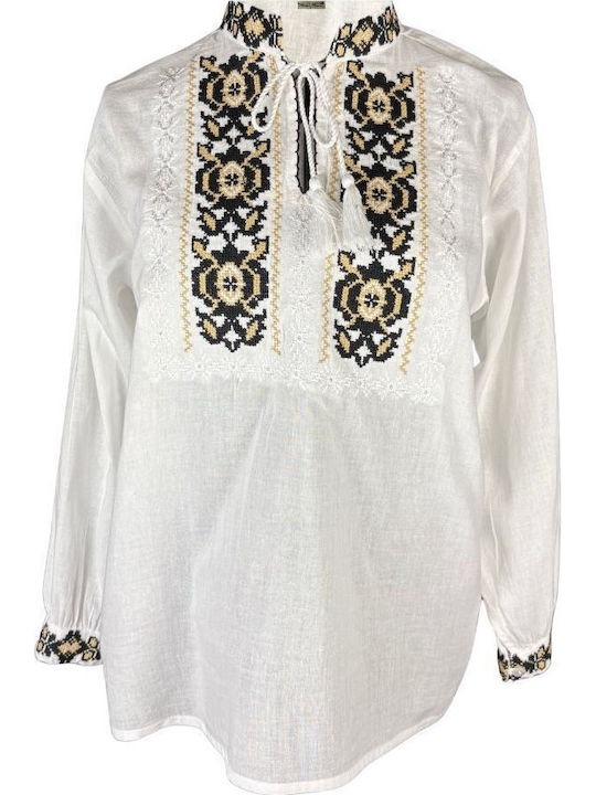 Kinderhemd Langarm White/cream