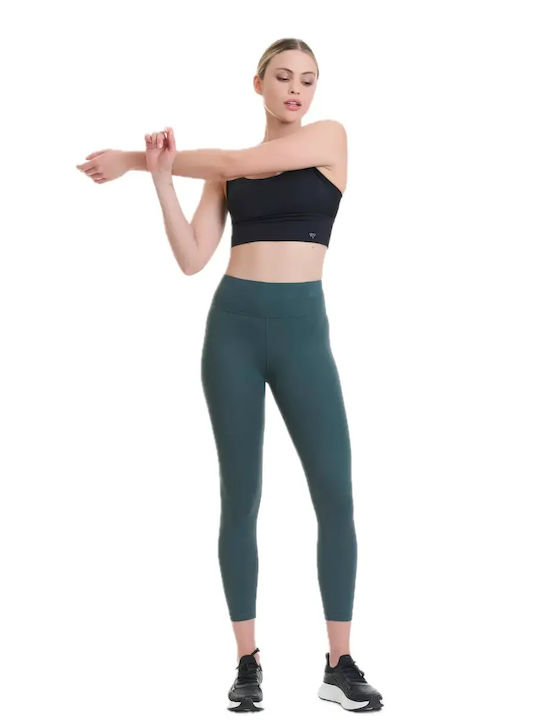 Training Women's Cropped Firming Leggings Dark Green
