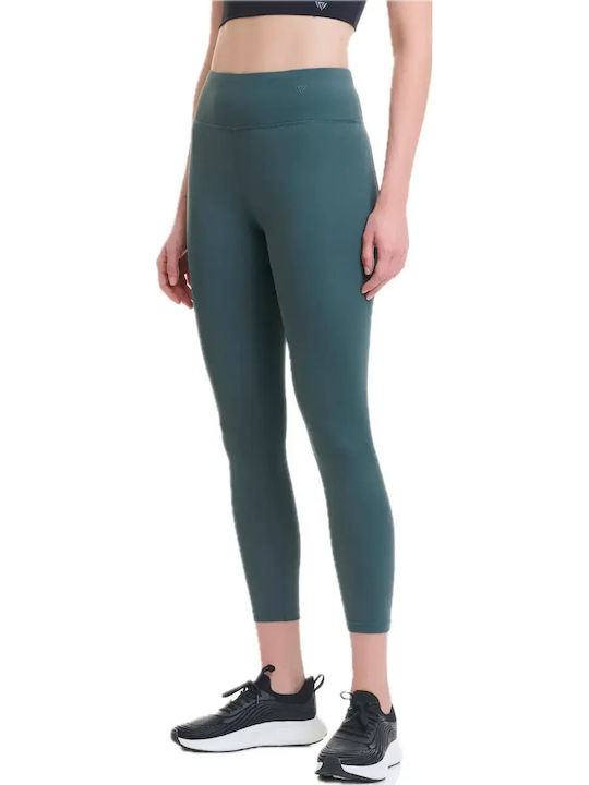 Training Women's Cropped Firming Leggings Dark Green