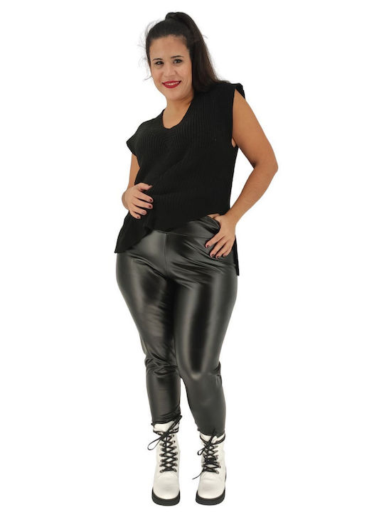Women's Long Legging Shiny Black
