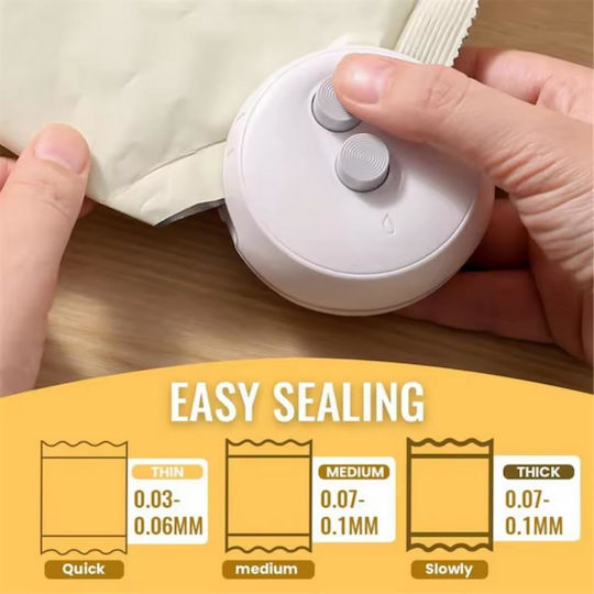 Mini Rechargeable Food Bag Sealing Device White
