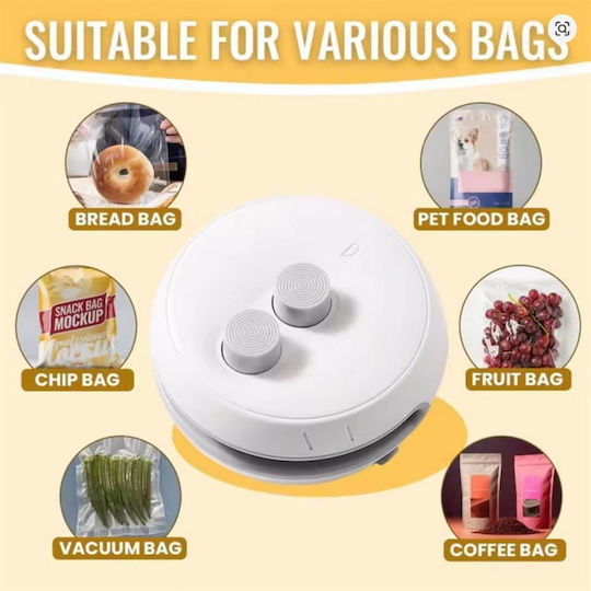Mini Rechargeable Food Bag Sealing Device White