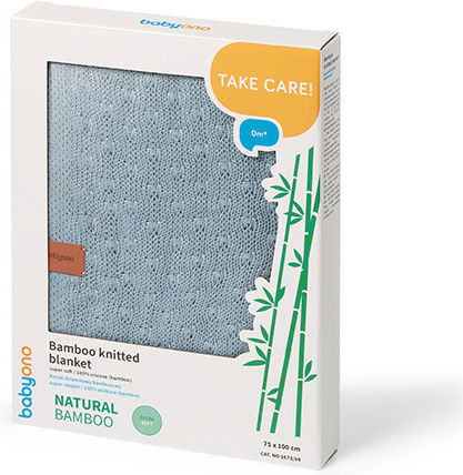 Babyono Decke Wickeltücher für Kinderzimmer Bamboo Blau 75x100cm