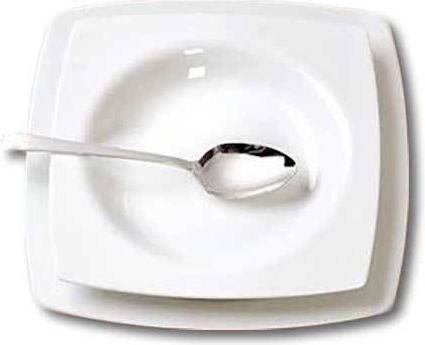 Cryspo Trio Quattro White Porcelain Dinnerware Set 55.000.40 20pcs