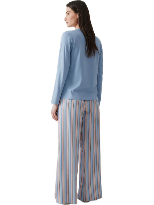 Minerva Winter Women's Pyjama Set Sky Blue