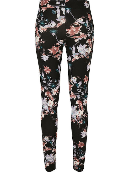 Γυναικείο Μακρύ Κολάν Black Soft Flower
