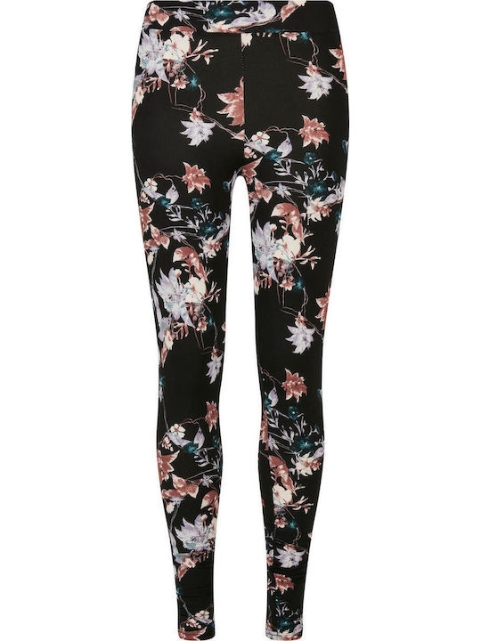 Γυναικείο Μακρύ Κολάν Black Soft Flower