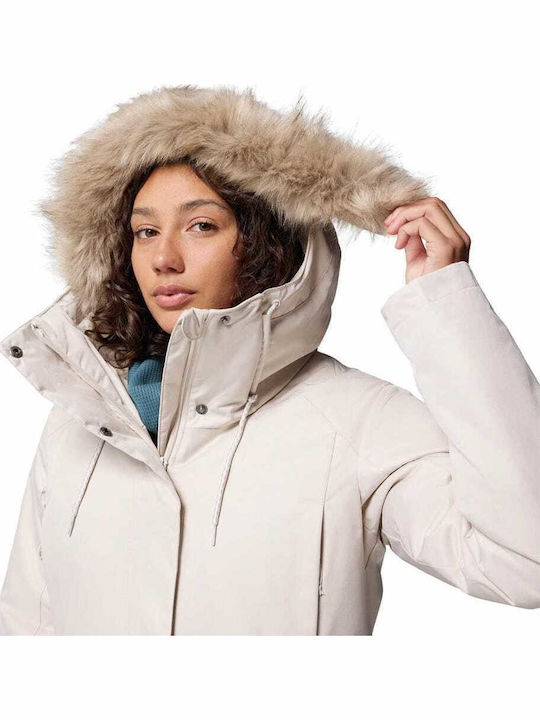 Mountain Iii Insulated Women's Long Lifestyle Jacket Waterproof for Winter Gray