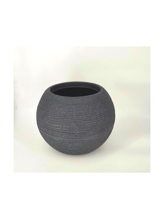 Plastic Planter Spherical Shape Anthracite Sfri30 30 Diameter X 24 Height