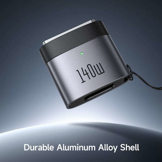 Mcdodo Otg Adapter Ot-6850 Type-C To Magsafe 3 140W Aluminum Alloy Led Indicator Macbook Air Pro Black