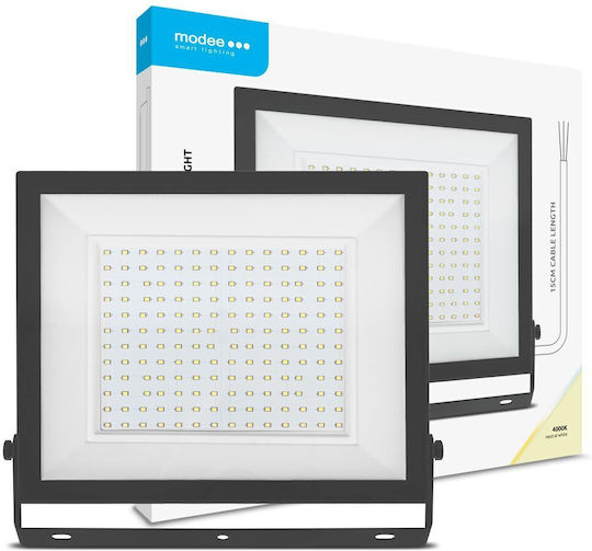 Modee Lighting Στεγανός Προβολέας LED 150W Φυσικό Λευκό 4000K IP65