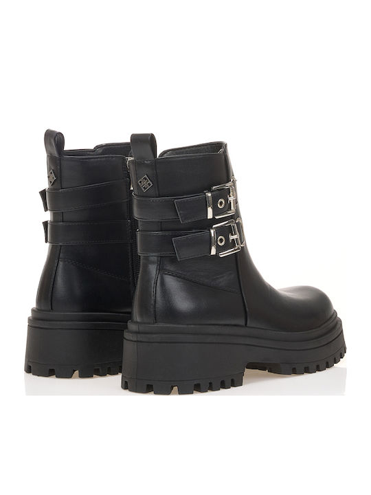 Women's Ankle Boots with Medium Heel Black