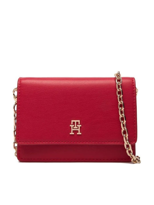 Tommy Hilfiger Klein Leder Damen Geldbörse Karten Rot