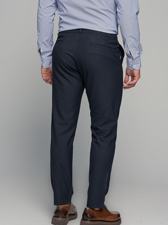 Herrenhose Anzug Elastisch Schlank Blau
