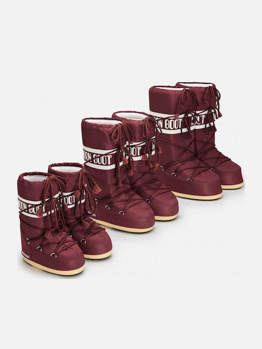Icon Nylon Γυναικείες Μπότες Κόκκινες