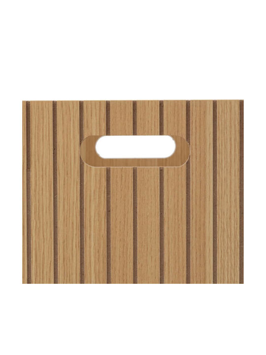 5Five Wooden Storage Box with Lid Beige 31x31x31cm 1pcs