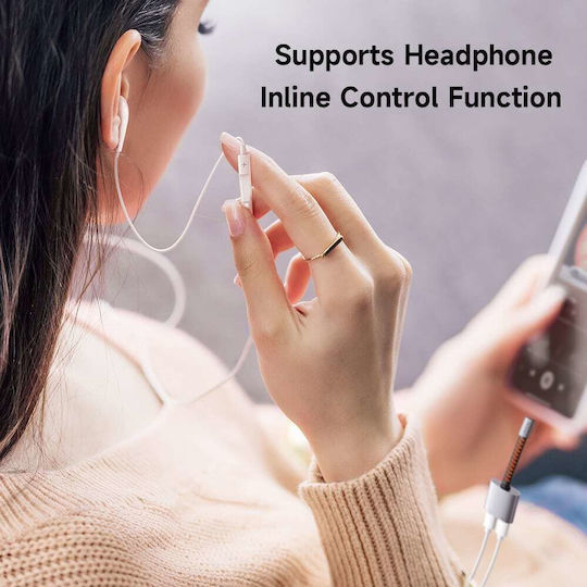Mcdodo Audio Μετατροπέας USB-C male σε USB-C 2x female Γκρι 1τμχ