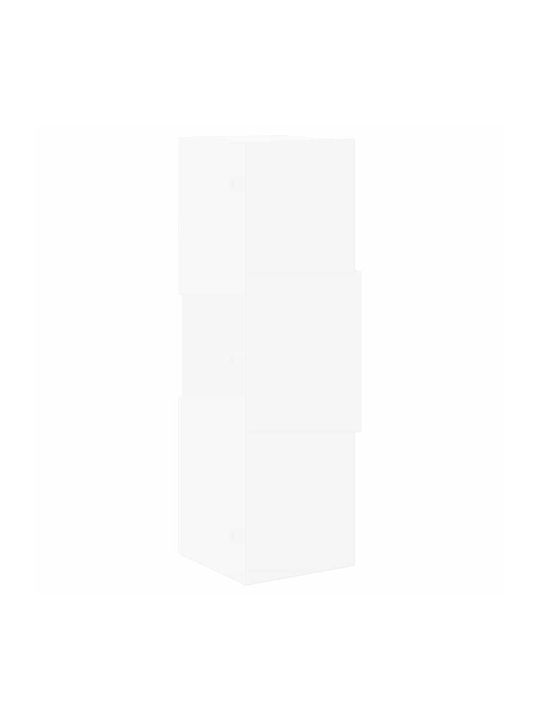 Office Storage Chipboard Cabinet White L25.5xW25xH80cm