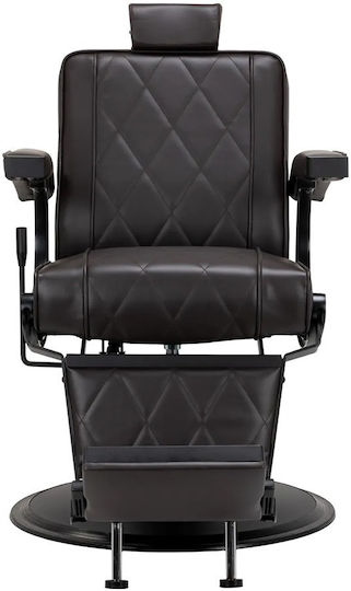 Barber Equipment Barber Chair Brown with Adjustable Height and Hydraulic Lifting