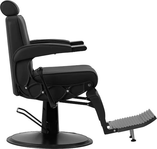 Barber Equipment Стол За Бръснар Черен С Регулируема Височина И Хидравличен Механизъм За Повдигане