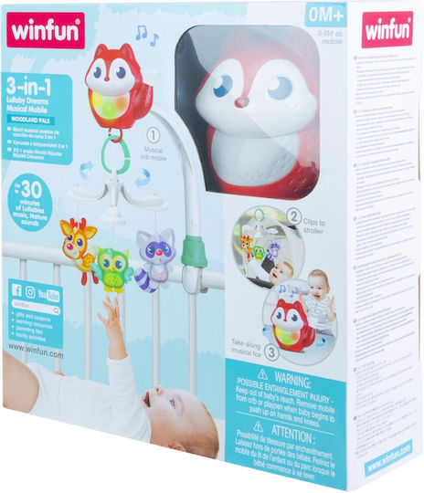 Winfun Suspendata Jucărie pentru cărucior cu Muzică și Proiector pentru 0++ Luni