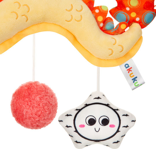 Akuku Hanging Baby Toy for Cot with Mirror Dragon for Newborns