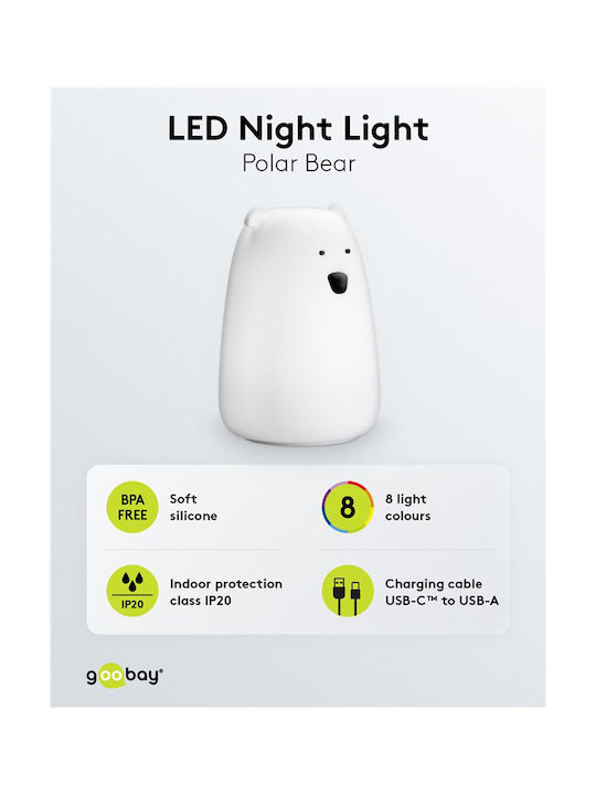 Goobay Led Kids Decorative Lamp with Design Projection White 16x11.1x11.1cm