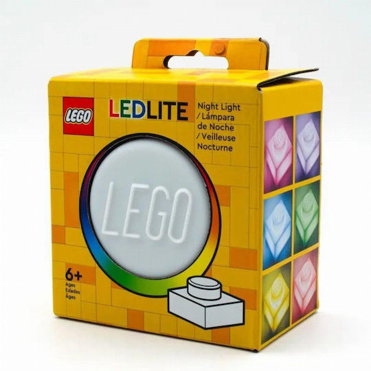 LEGO Kinder Dekorative Lampe Berührung Brick Weiß 9.5x9.5x6εκ.