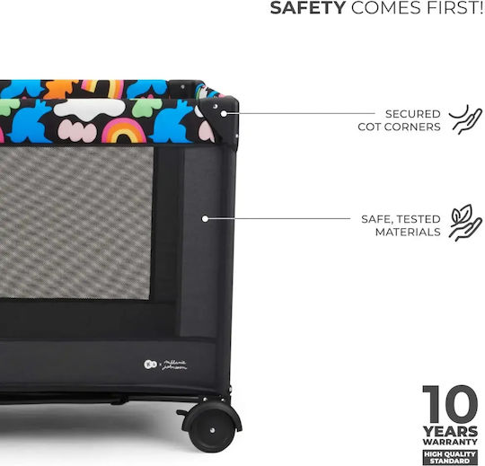 Kinderkraft Joy2 Loc de joacă cu Saltea Negru