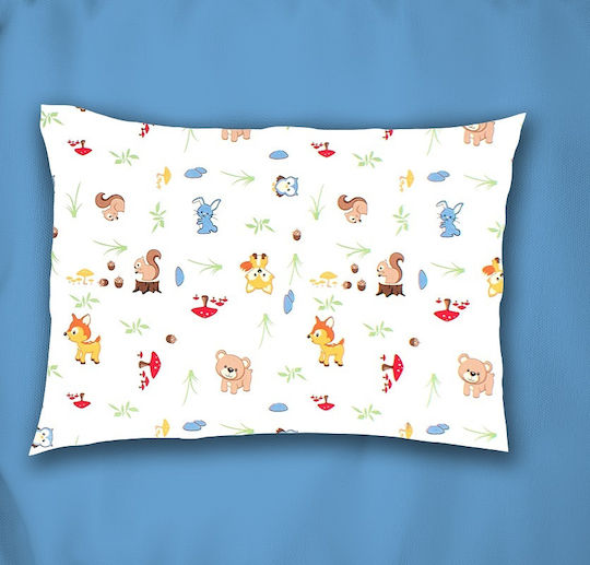 Dimcol Fata De Pernă Pentru Bebeluși Alb-Cer Albastru 45x35cm Dimcol Fata De Pernă Pentru Bebeluși Alb-Cer Albastru 45x35cm
