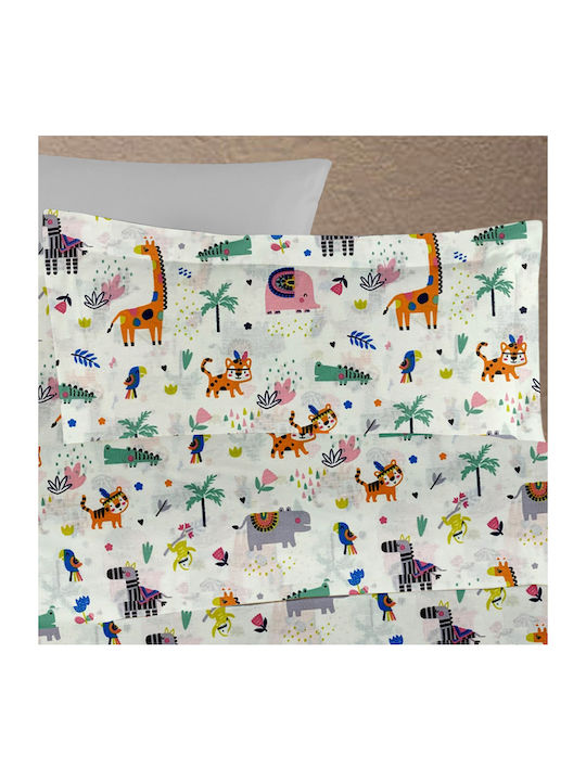 Dimcol Bebe Детска калъфка за възглавница White-Multi 35x45см.