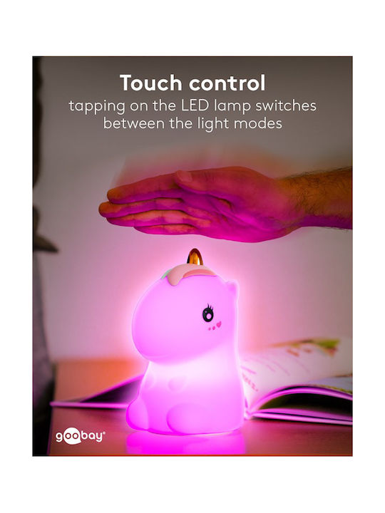 Goobay Nursery Night Light LED Unicorn Battery White Warm with Sensor