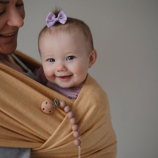 Mushie Wrap Carrier Yellow with Maximum Weight 15kg