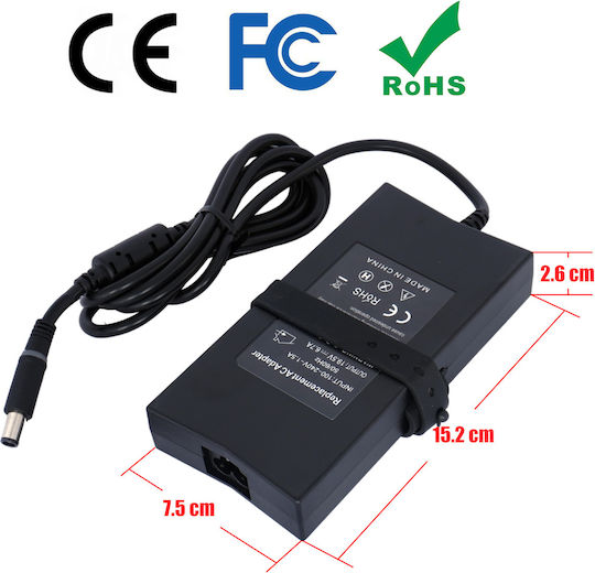 Τροφοδοτικό Laptop Ac Adapter Φορτιστής Dell 130w 0hg5d1 Hg5d1 La130pm121 Da130pe1-00 Adp-13db B 19.5v 6.7a 7.4mm X 5.0mm Laptop Notebook Charger Oem Υψηλής Ποιότητας Κωδ.60045