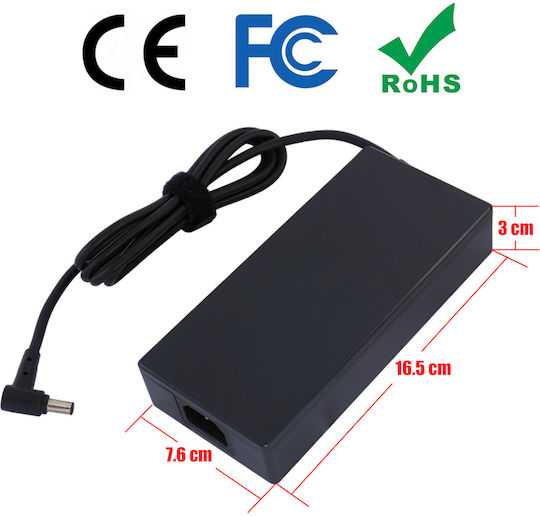 Laptop Charger 200W 20V 10A for Asus with Detachable Power Cable