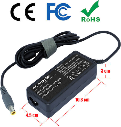 Laptop Power Adapter Charger Lenovo 65W 20V 3.25A 7.9mm x 5.5mm 45N0322 45N0321 Lenovo B590 Compatible Laptop AC Adapter Charger Laptop Notebook Charger OEM High Quality Code 60063