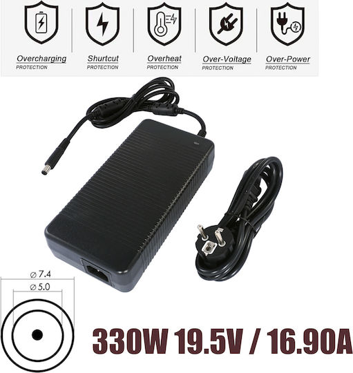 Laptop Charger 330W 19.5V 16.9A for Dell with Detachable Power Cable