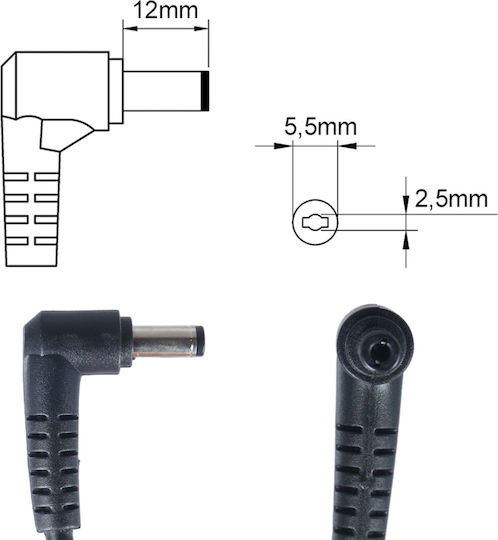 Τροφοδοτικό Laptop Ac Adapter Φορτιστής Fujitsu 19v 4.22a 80w 5.5mm X 2.5mm Celcius H Series H210 H230 H240 Fujitsu Siemens Celcius Mobile Series Mobile Mobile 2 Mobile A Laptop Notebook Charger Oem Υψηλής Ποιότητας Κωδ.60021