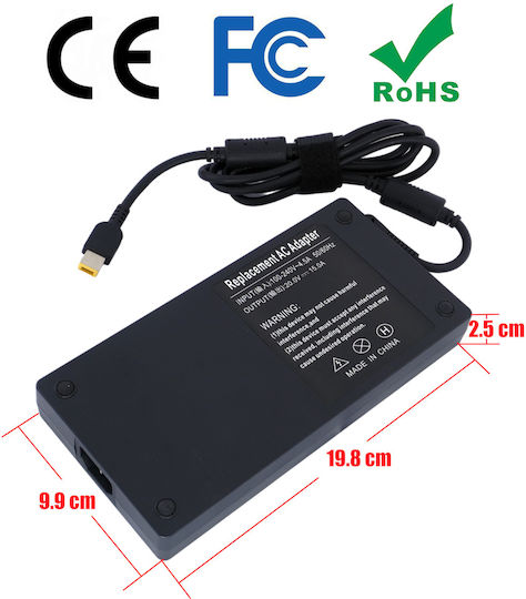 Power Supply AC Adapter Charger 20V 15A 300W Lenovo Legion Y9000K Y9000X ADL300SDC3A SA10R16956 OEM Code 60237